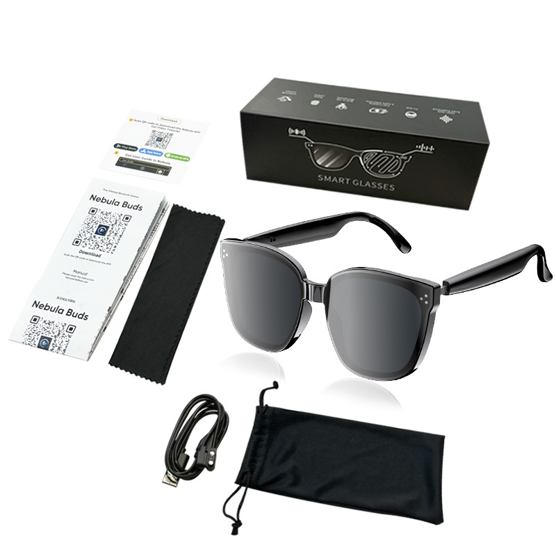 Smart Audio Glasses Bluetooth Polarized - KI-Übersetzungsbrille: Intelligente, selbstaufladende Sonnenbrille mit polarisierten