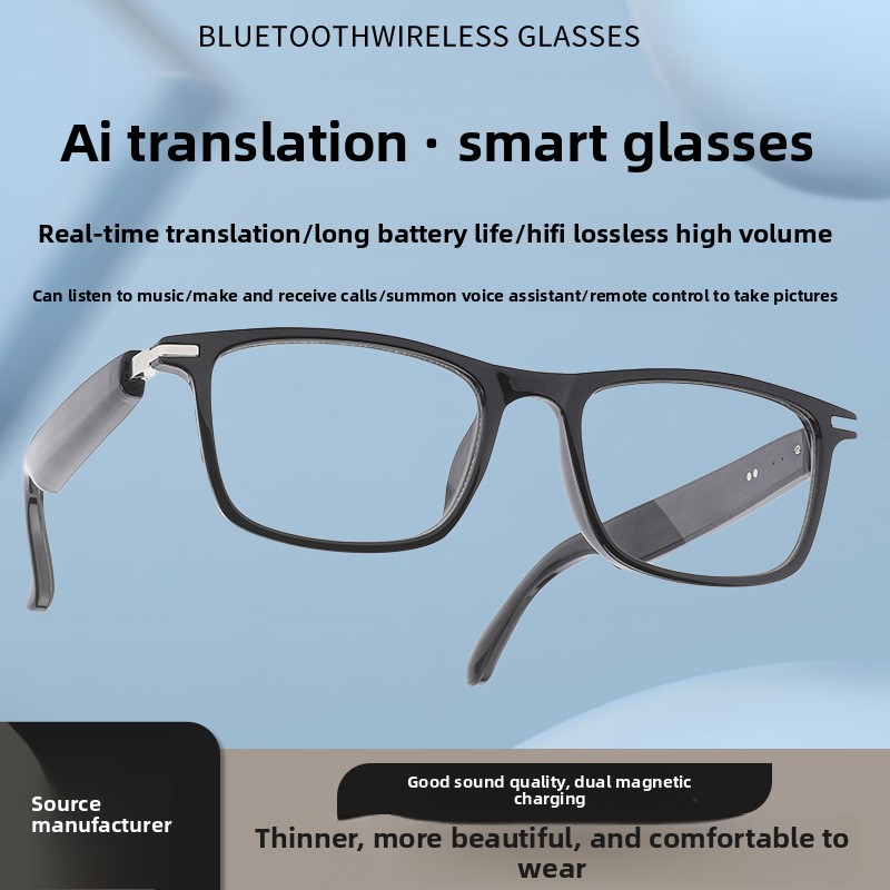 Smart Sunglasses Open Ear Music Calls - KI-gesteuerte Bluetooth-Brille, meistverkaufte Open-Ear-Audio-Sonnenbrille, kristallklarer Klang