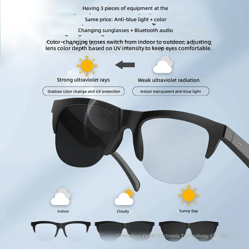 Photochromic Smart Sunglasses Audio - F02 Smarte Bluetooth-Brille für Männer und