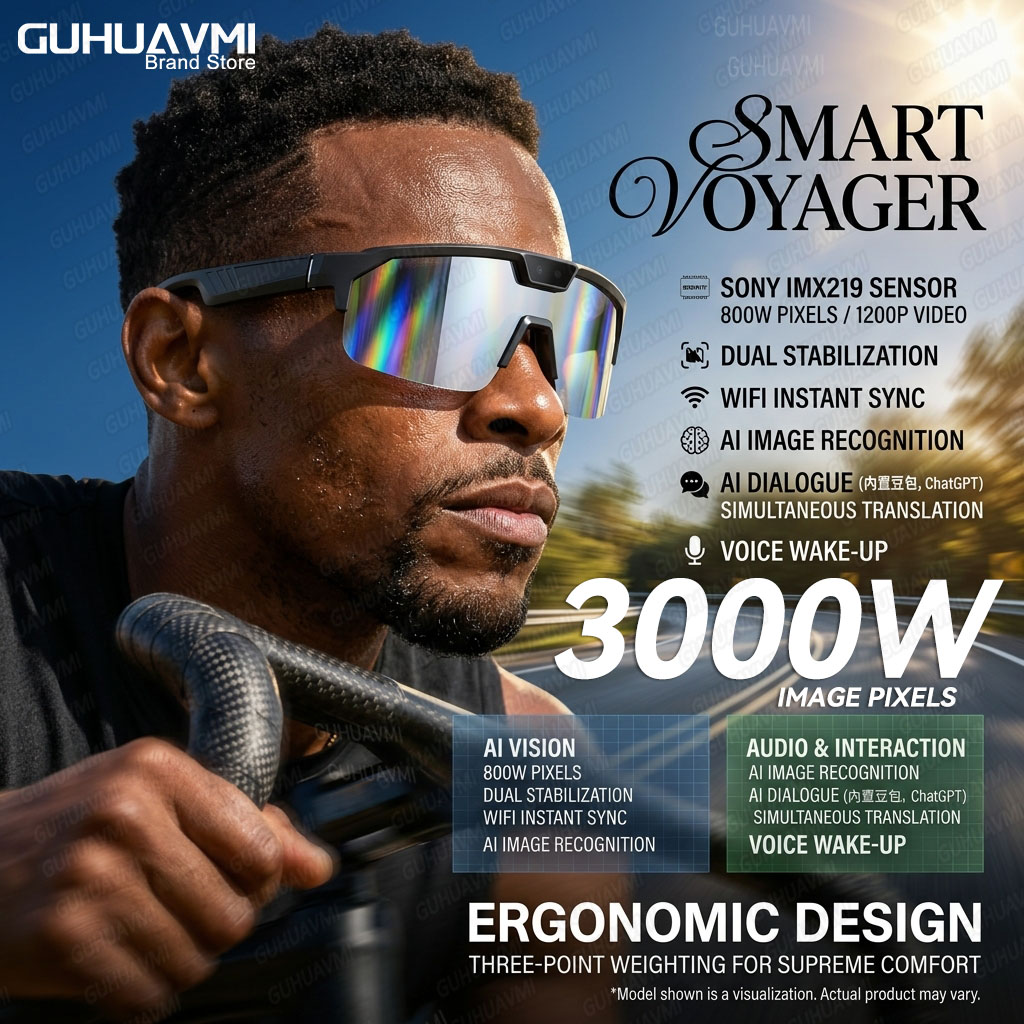 Photochromic Smart Sunglasses Audio - Photochrome Smart-Brille mit 1200P HD-Kamera, 8MP