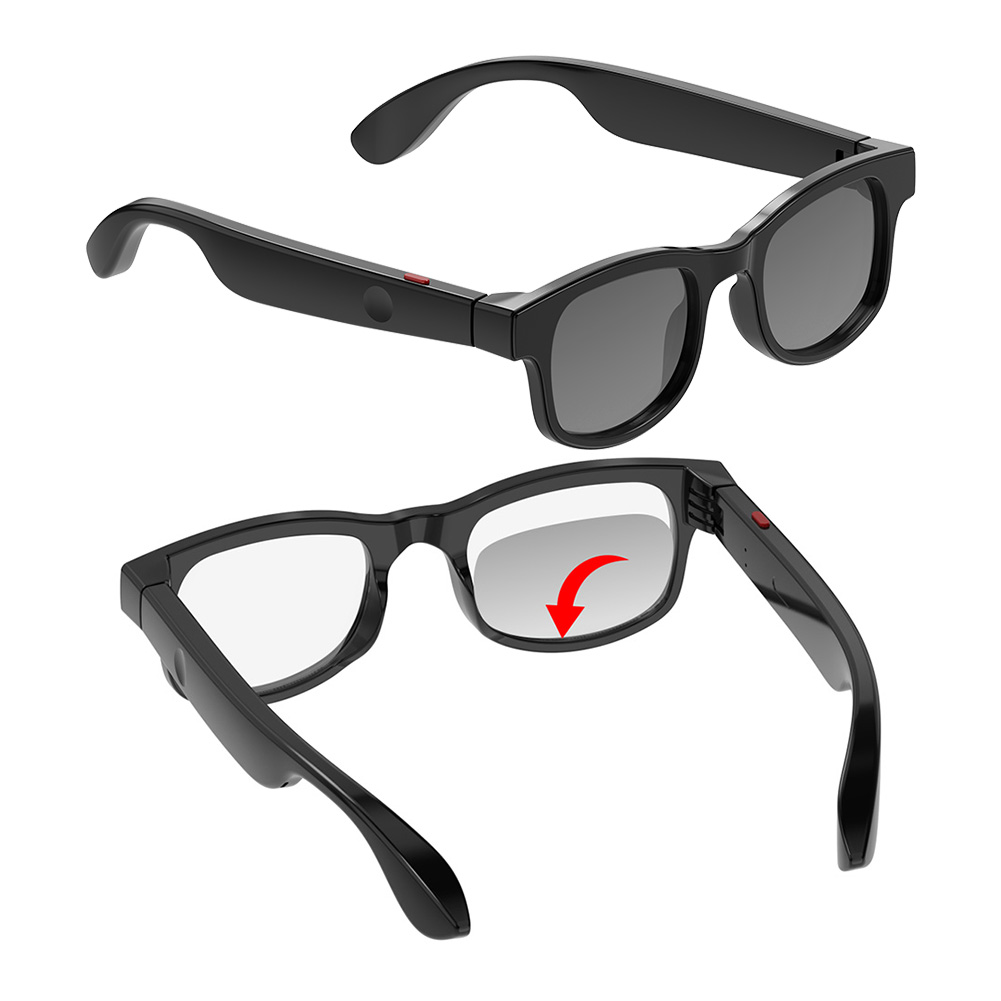 Blue Light Blocking Smart Audio Glasses - KI-Übersetzungs-Smart-Brille mit 144 Sprachen Intelligente Audio-Sonnenbrille