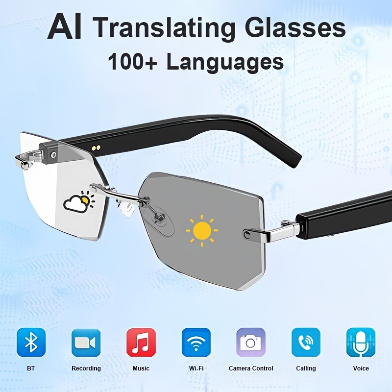 Photochromic Smart Sunglasses Audio - Modische Smart-Audio-Sonnenbrille, photochrome Gläser, Bluetooth-Sonnenbrille, Open-Ear-Einbaulautsprecher,
