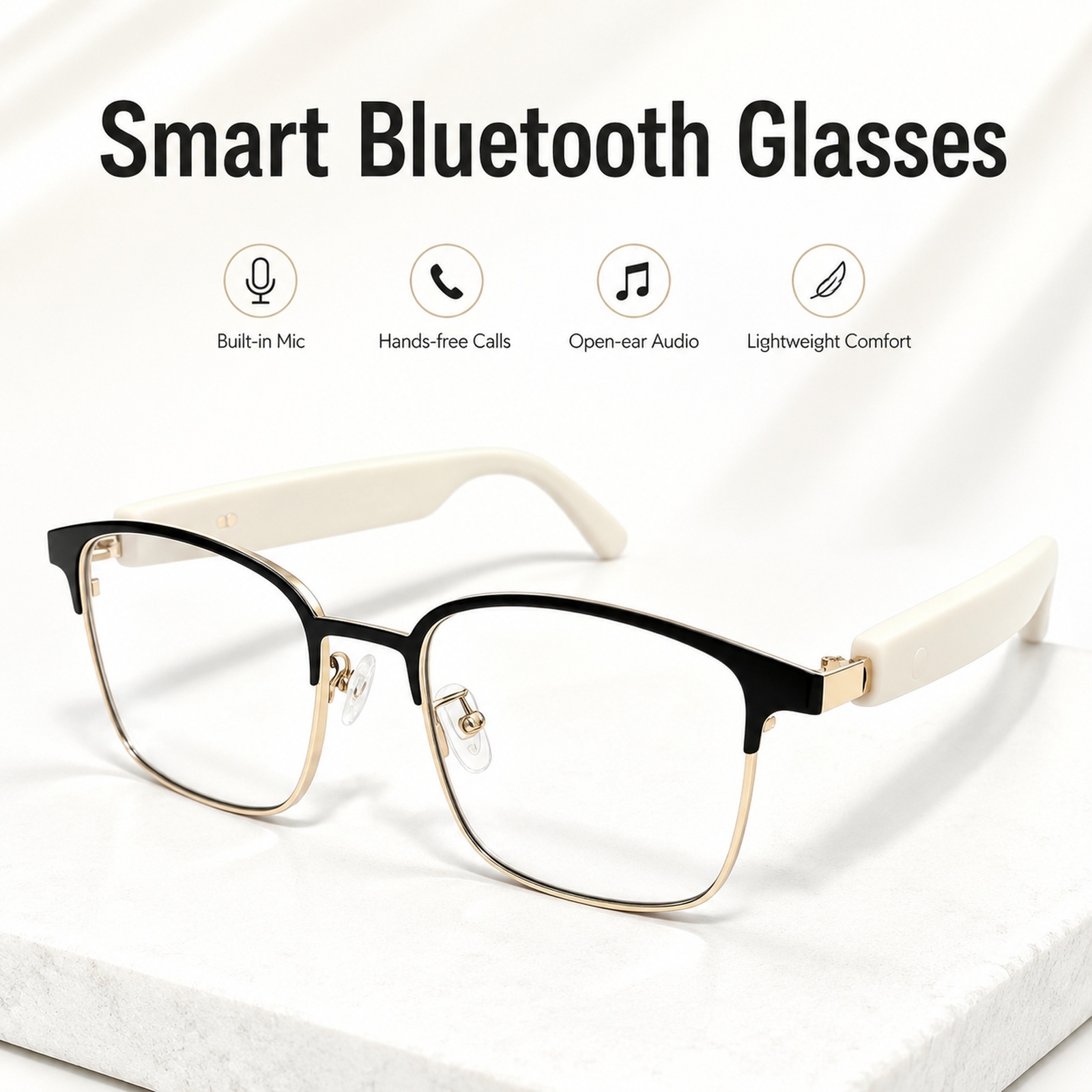 Smart Sunglasses Open Ear Music Calls - Open-Ear-Bluetooth-Brille für Büro und Autofahren, photochrome