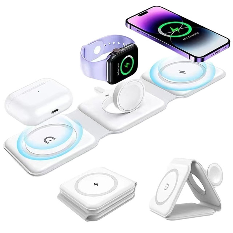 Smart Glasses Magnetic Charging Cable - 3-in-1 magnetisches faltbares kabelloses Ladegerät, 15
