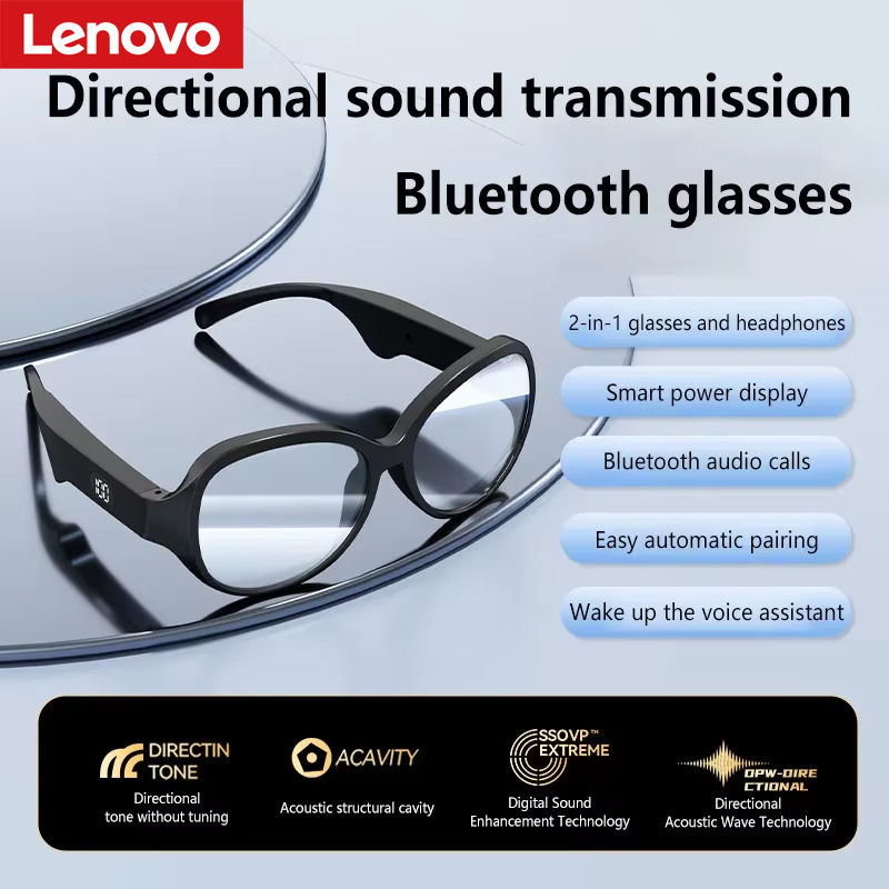 Smart Audio Glasses Touch Control - Lenovo Smart Bluetooth-Brille Bluetooth 5.4 Schützende