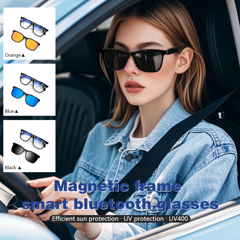 Smart Audio Glasses Bluetooth Polarized - JT-GS05 KI-Audio-Bluetooth-Smartbrille mit Magnetrahmen, Mikrofon, Blaulichtfilter