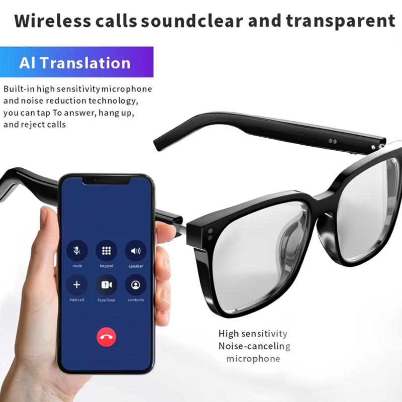 Kabellose KI-Smart-Übersetzung – Blue Light Blocking Smart Audio Glasses Bewertung und Preis
