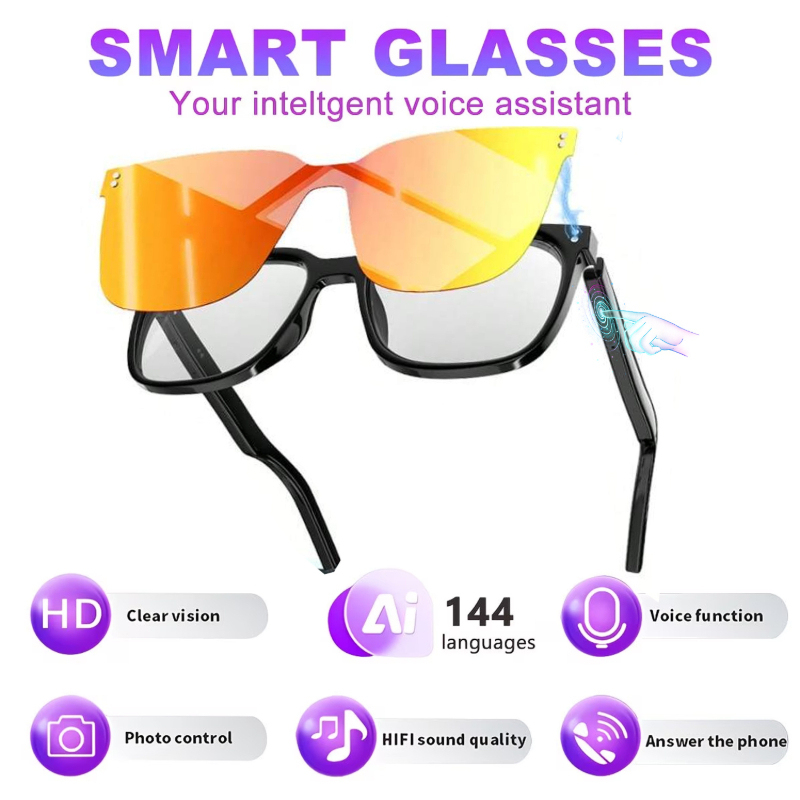 Kabellose KI-Smart-Übersetzung – Blue Light Blocking Smart Audio Glasses Bewertung und Preis