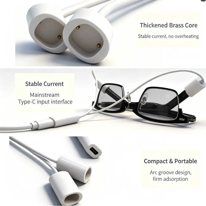 USB-C-Doppelkopf-Magnetladekab – Smart Glasses Magnetic Charging Cable Bewertung und Preis