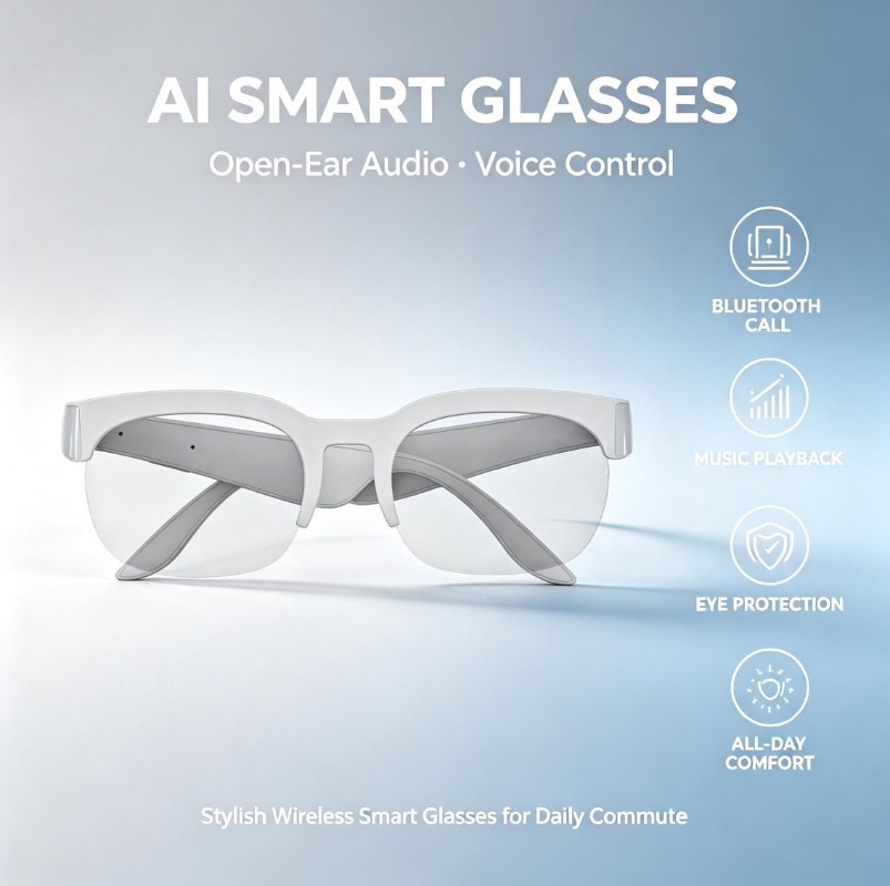 2026 Smarte Audio-Sonnenbrille – Smart Sunglasses Open Ear Music Calls Bewertung und Preis