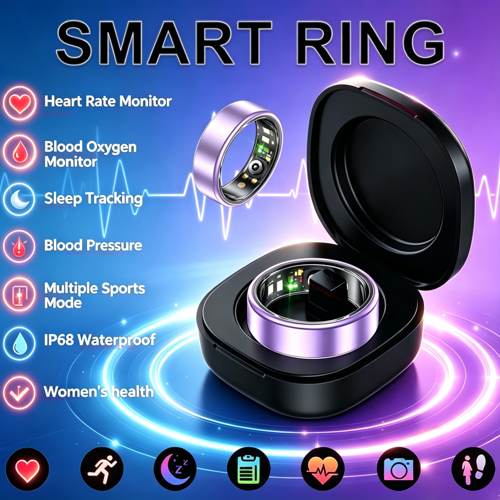 2026 Smart Ring Blutdruck Herz – Smart Ring Health Tracker Blood Oxygen Bewertung und Preis