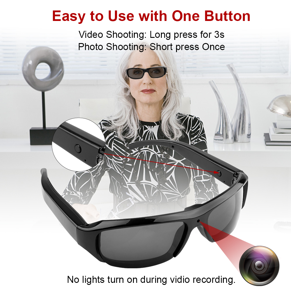 KEBIDUMEI Kamera-Brille 1080P  – Smart Glasses Camera Video Recording 1080P Bewertung und Preis