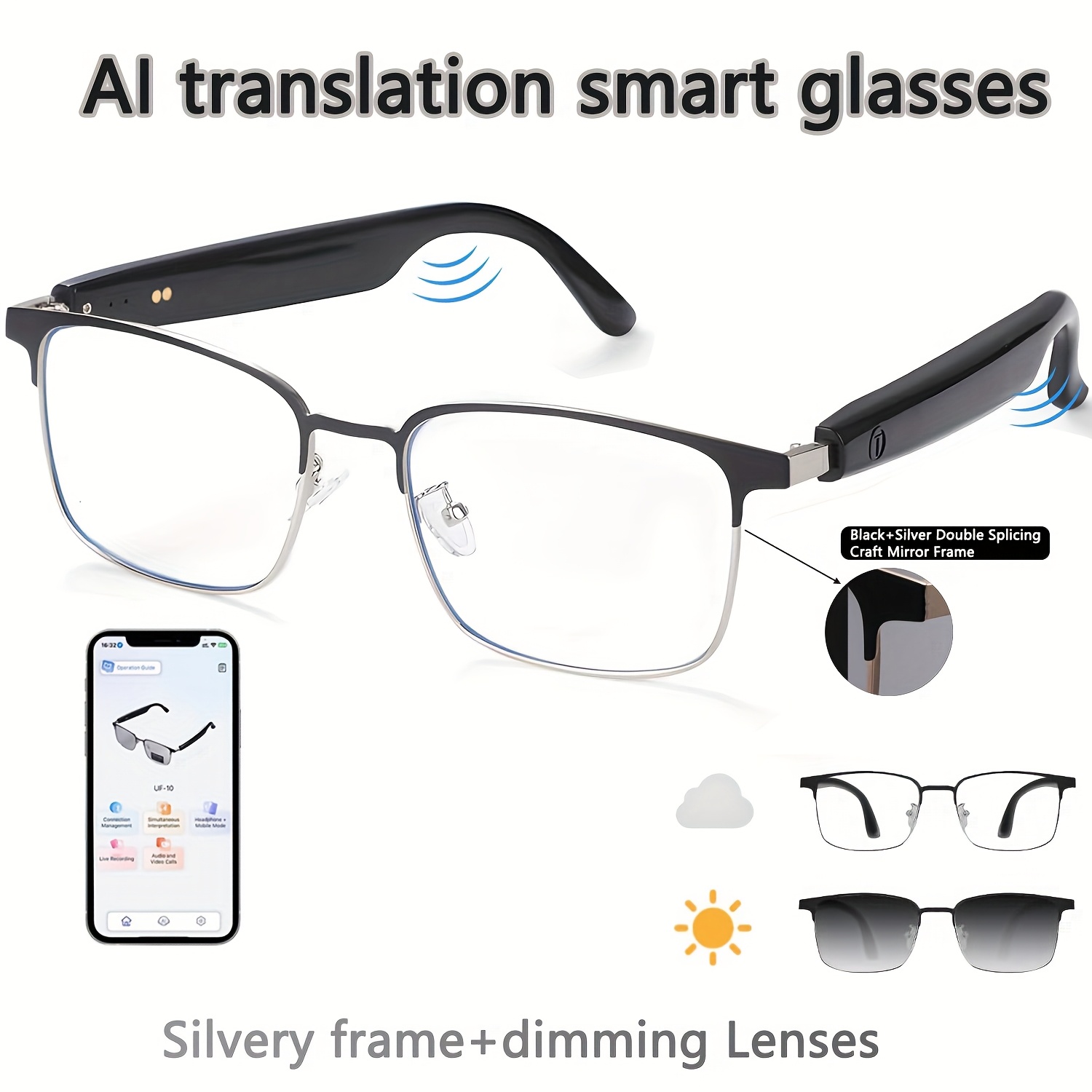 KI-integrierte Unisex-Smart-Br – Photochromic Smart Sunglasses Audio Bewertung und Preis