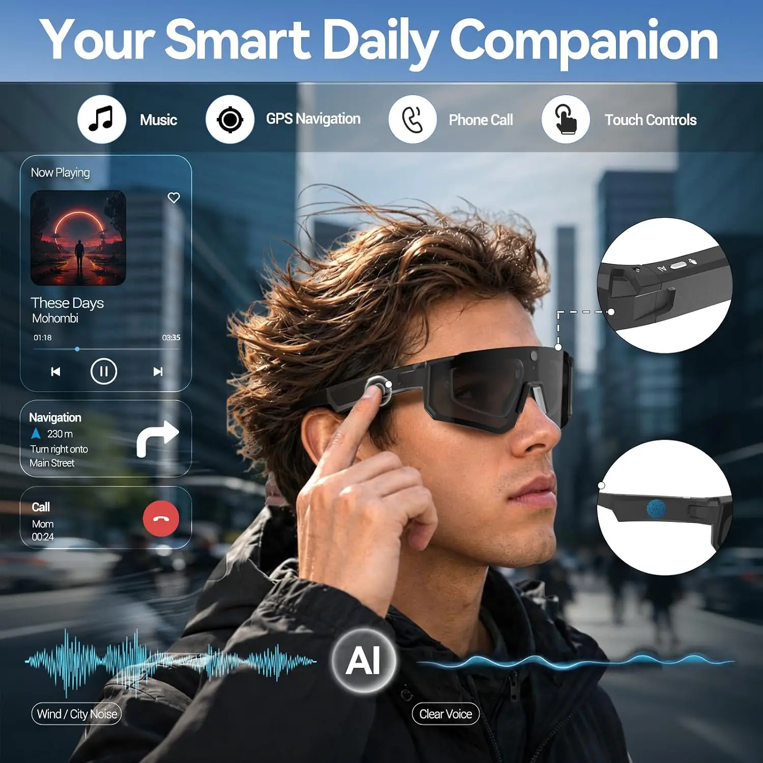 Neue KI-Smart-Brille mit Kamer – Smart Glasses Camera Video Recording 1080P Bewertung und Preis