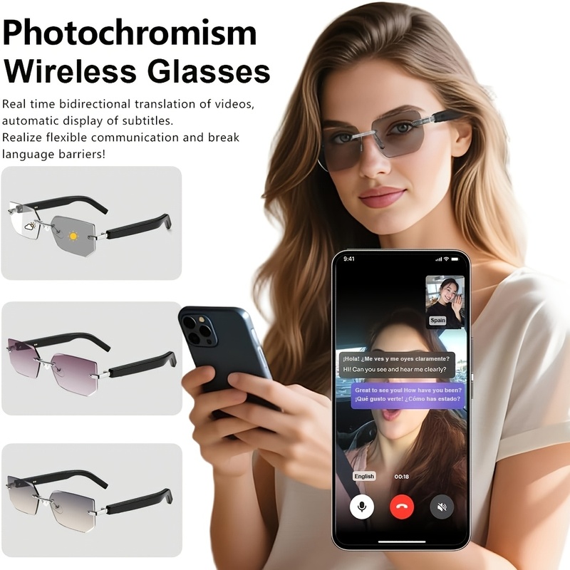 Modische Smart-Audio-Sonnenbri – Photochromic Smart Sunglasses Audio Bewertung und Preis