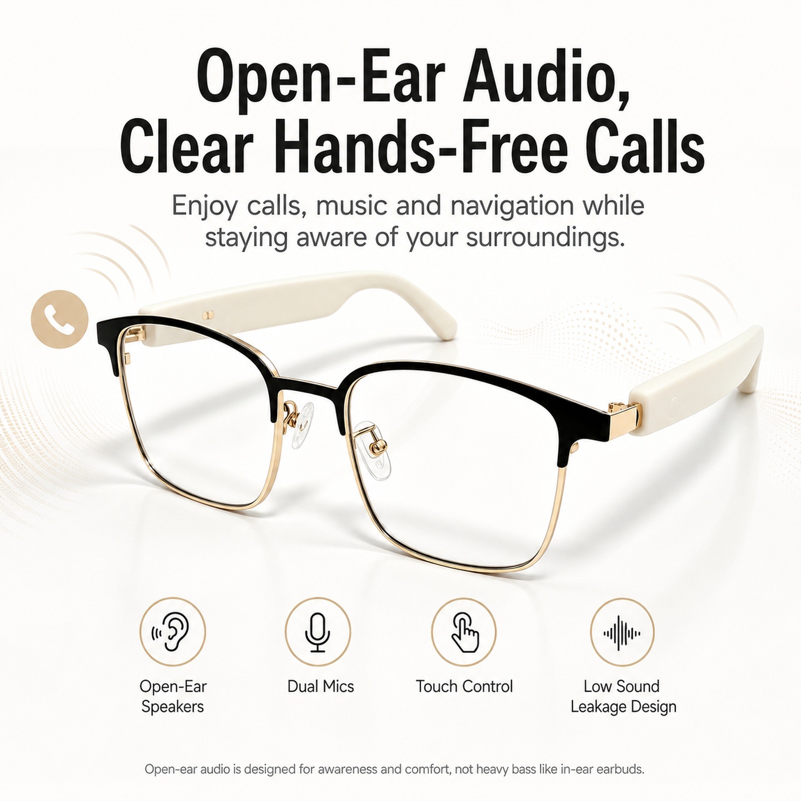 Open-Ear-Bluetooth-Brille für  – Smart Sunglasses Open Ear Music Calls Bewertung und Preis