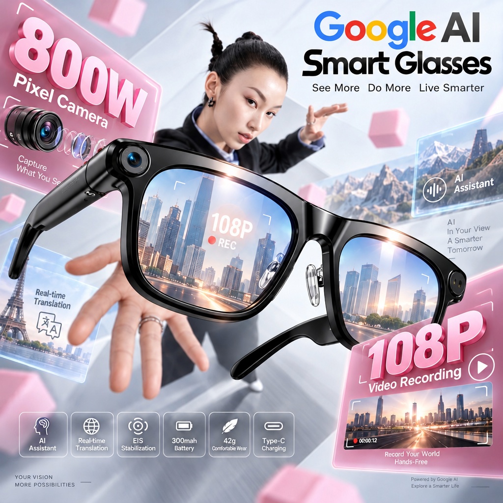 1080P Kamera AI Smart-Brille B – Smart Sunglasses Open Ear Music Calls Bewertung und Preis