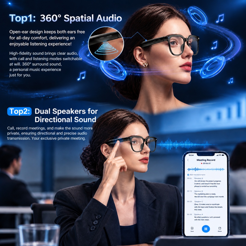 Neue KI-Smart-Brille mit ChatG – Smart Glasses Camera Video Recording 1080P Bewertung und Preis