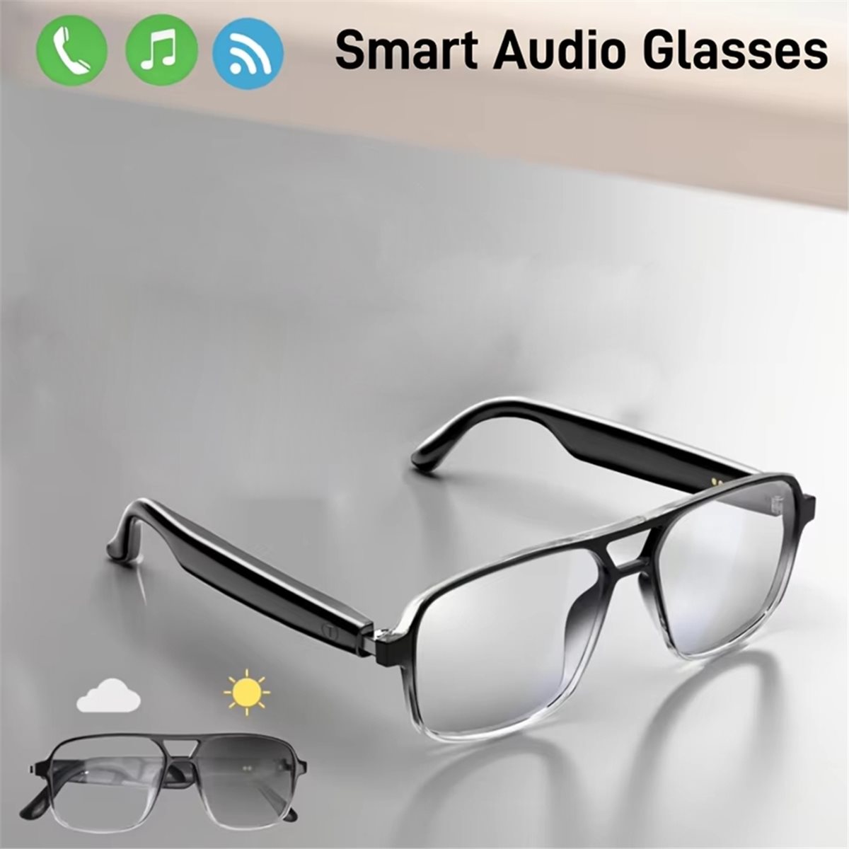 Kabellose Audio-Smart-Brille,  – Photochromic Smart Sunglasses Audio Bewertung und Preis