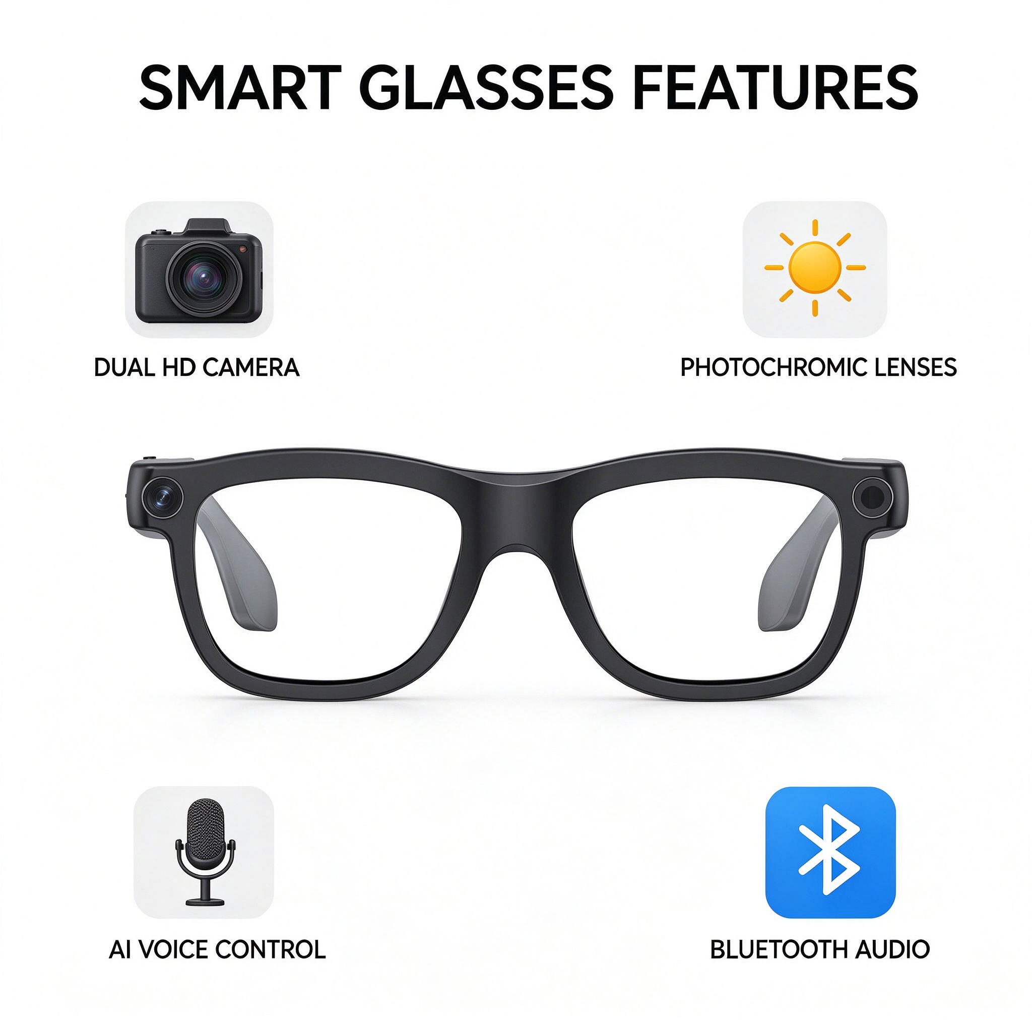 E09C KI-Smart-Brille mit photo – Photochromic Smart Sunglasses Audio Bewertung und Preis