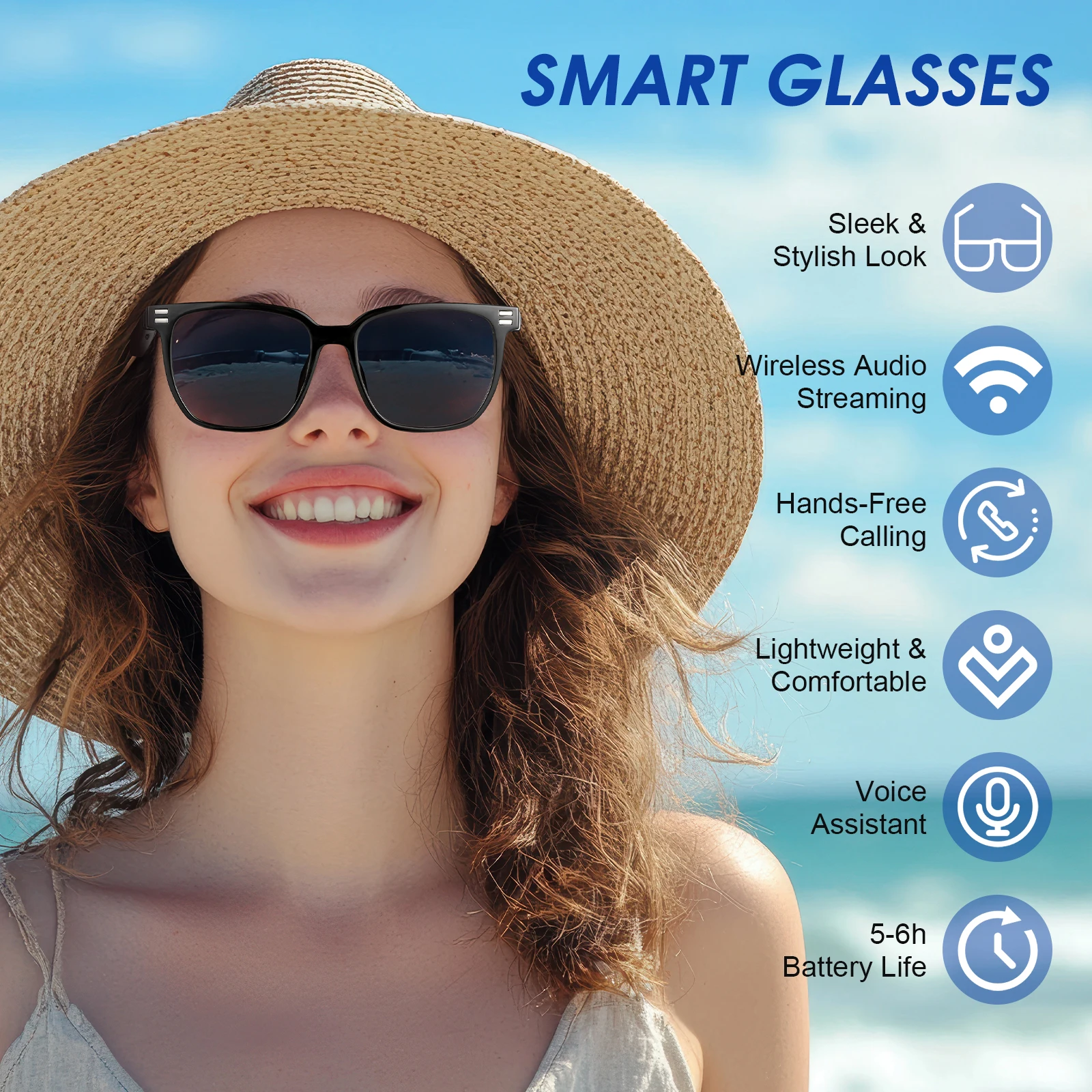 Anti-Blaulicht-Smart-Brille, U – Photochromic Smart Sunglasses Audio Bewertung und Preis