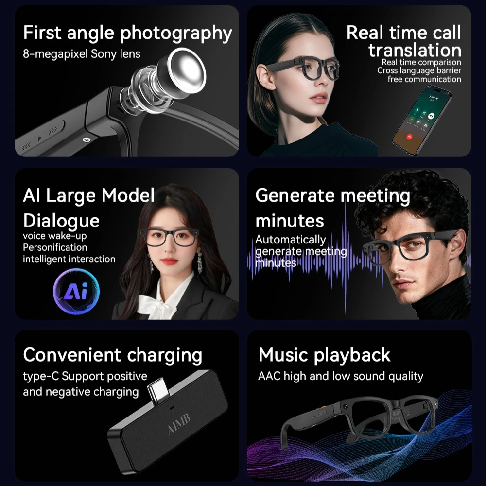 AIMB-G1 Max 6K HD KI-Smart-Bri – Smart Glasses Camera Video Recording 1080P Bewertung und Preis