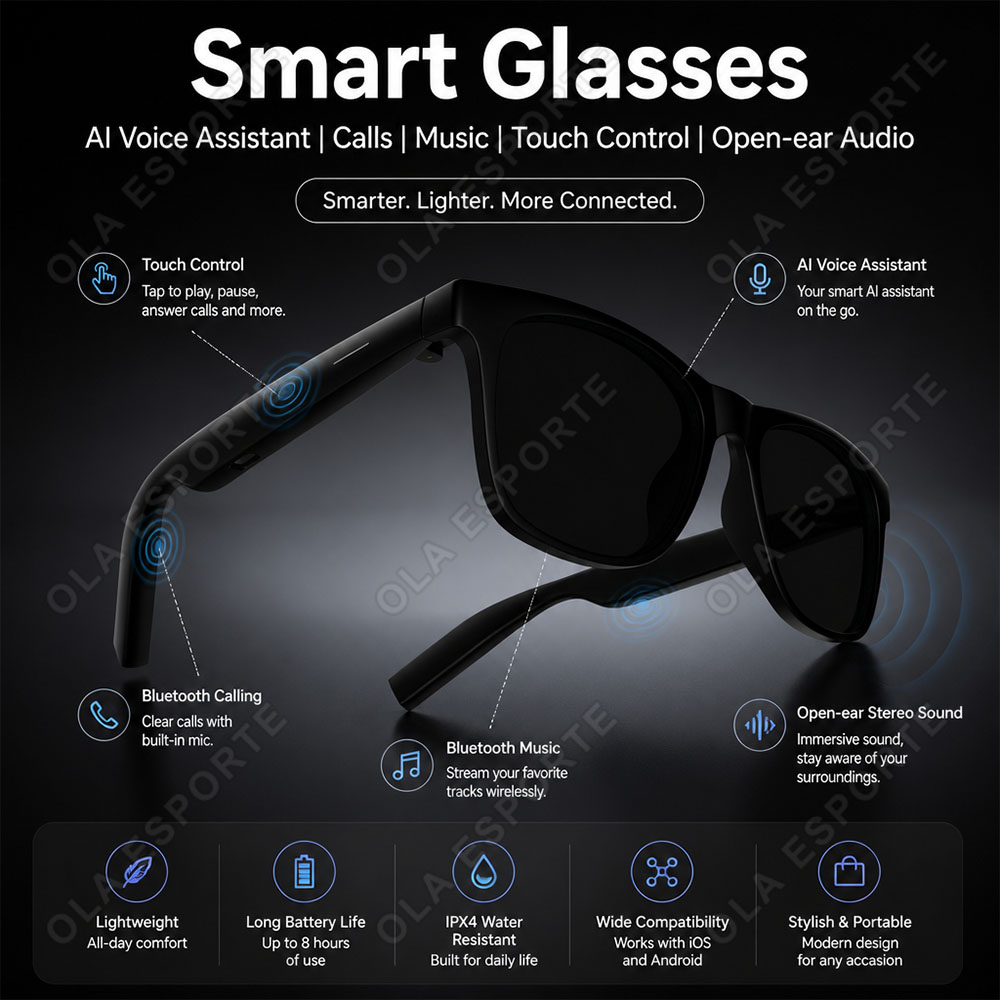 Neue Smart-Brille Sonnenbrille – Smart Audio Glasses Touch Control Bewertung und Preis