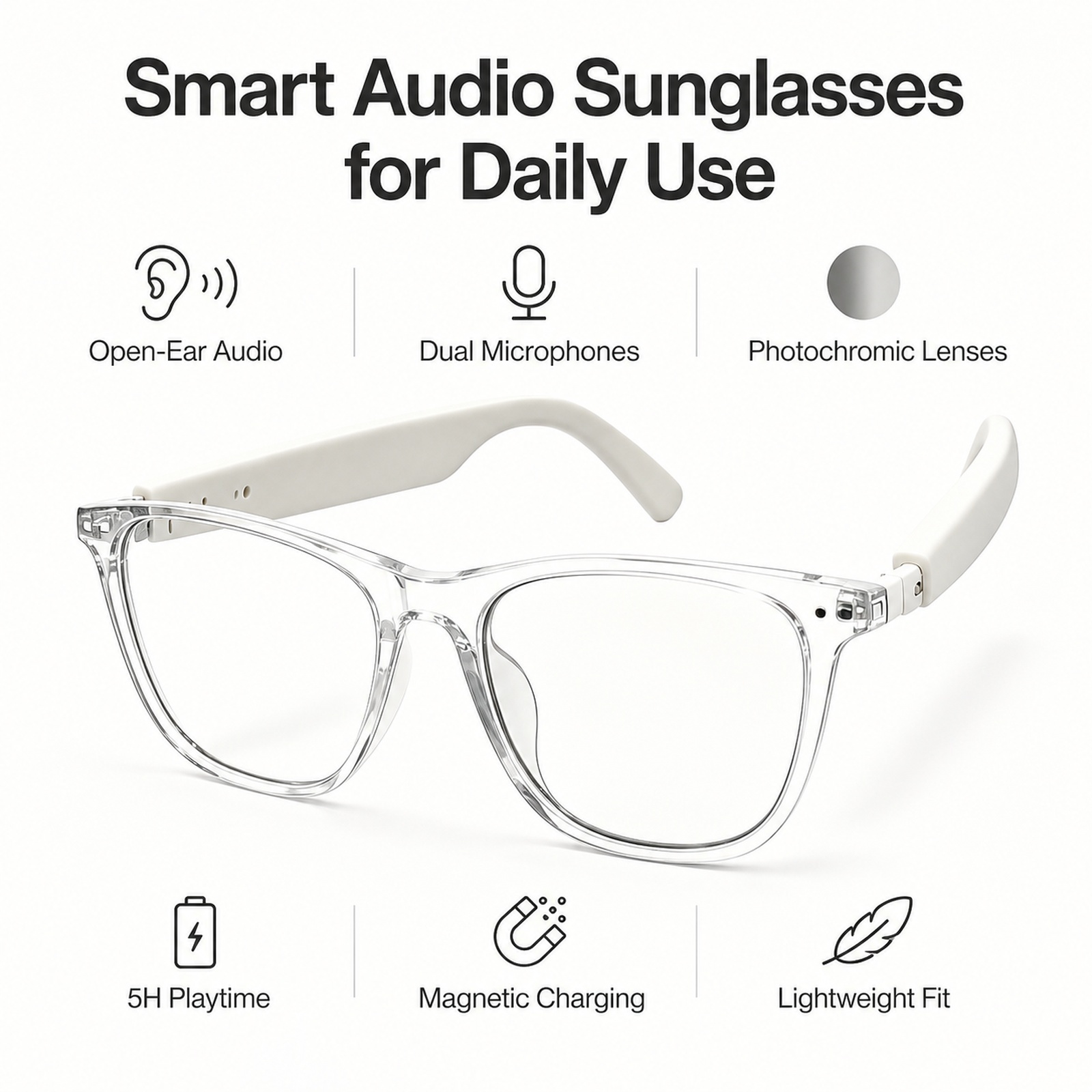 Smarte Bluetooth-Photochromati – Photochromic Smart Sunglasses Audio Bewertung und Preis
