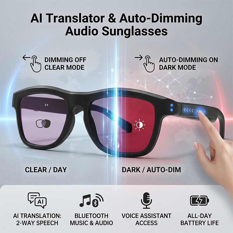 KI-Übersetzungs-Smart-Touch Au – Photochromic Smart Sunglasses Audio Bewertung und Preis