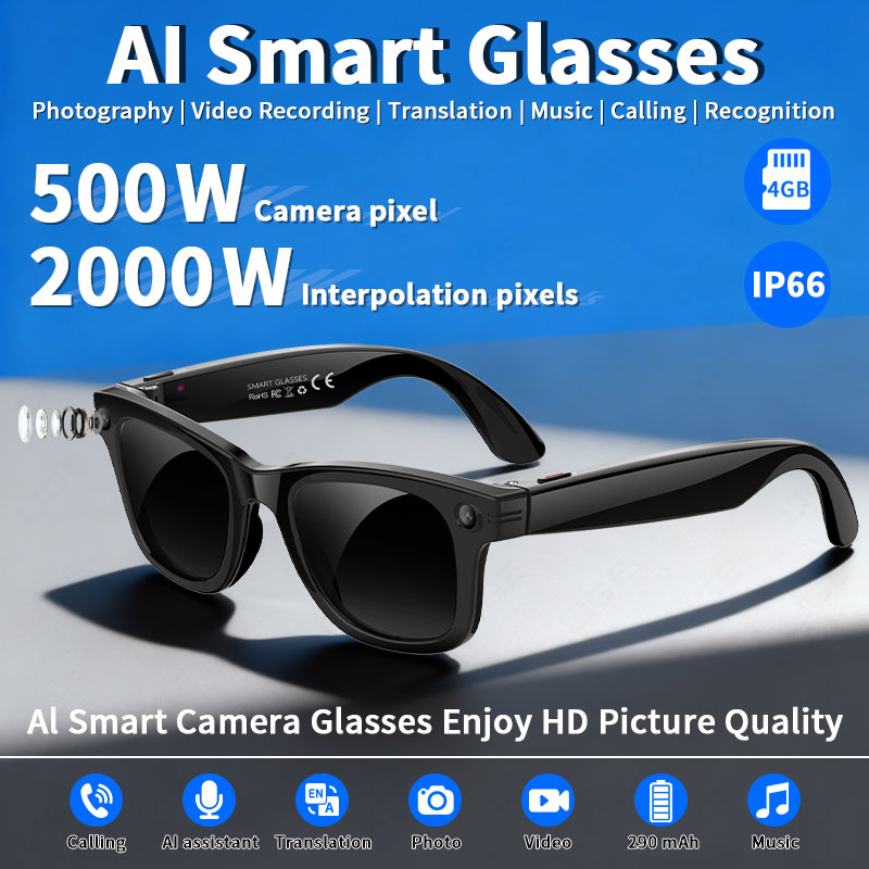 KI-Smart-Brille mit 5 Millione – Smart Glasses Camera Video Recording 1080P Bewertung und Preis