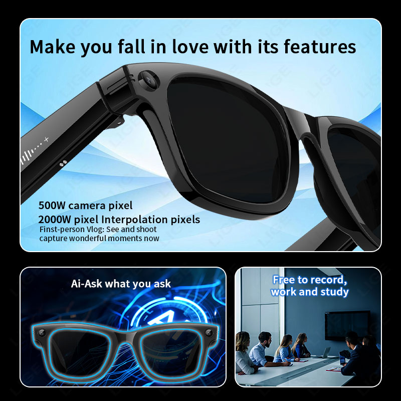 KI-Smart-Brille mit 5 Millione – Smart Glasses Camera Video Recording 1080P Bewertung und Preis